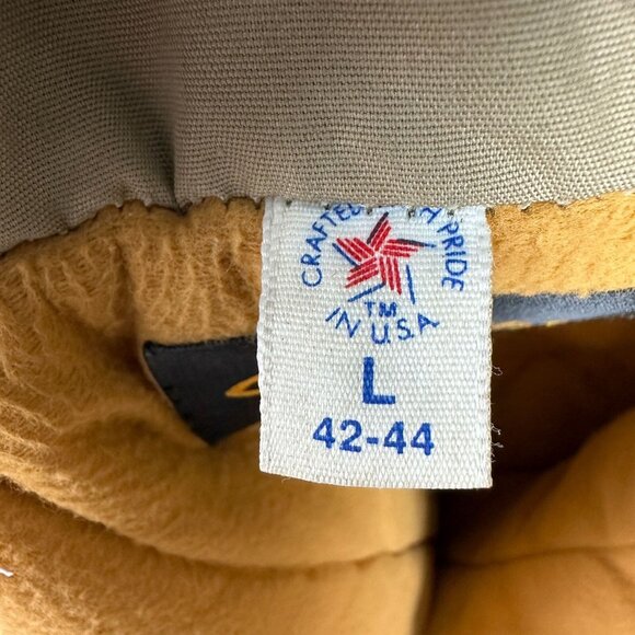 Vintage Cal Craft Insulated Jacket Adults L 42-44 Tan Lined Snap & Zip USA Made - Picture 10 of 16